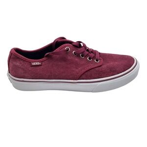Vans Authentic‎ Lo Pro Suede Maroon Sneakers Women's 7.5 Skate Waffle